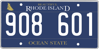 RI license plate 908601