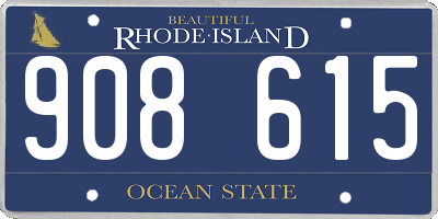 RI license plate 908615