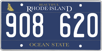 RI license plate 908620