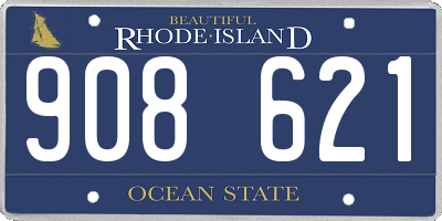 RI license plate 908621