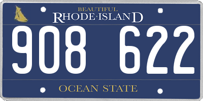 RI license plate 908622