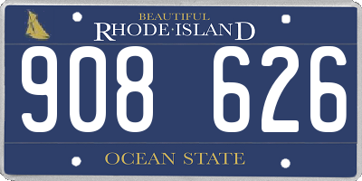 RI license plate 908626