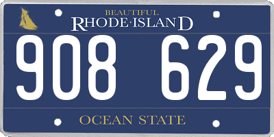RI license plate 908629