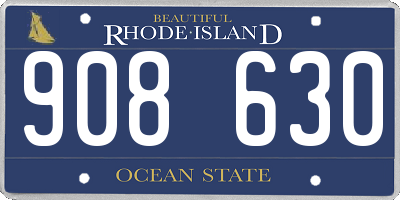 RI license plate 908630