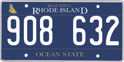 RI license plate 908632