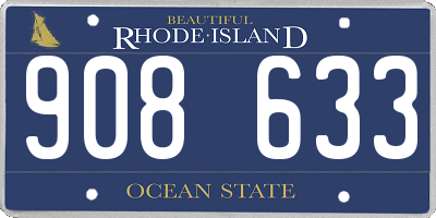 RI license plate 908633