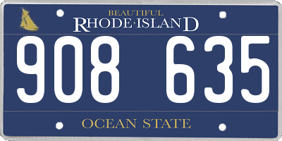 RI license plate 908635