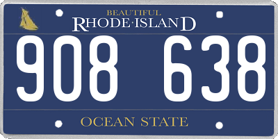 RI license plate 908638