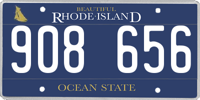 RI license plate 908656