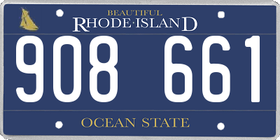 RI license plate 908661