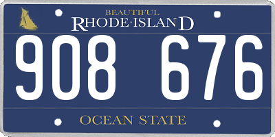 RI license plate 908676