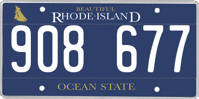 RI license plate 908677
