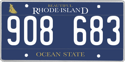 RI license plate 908683