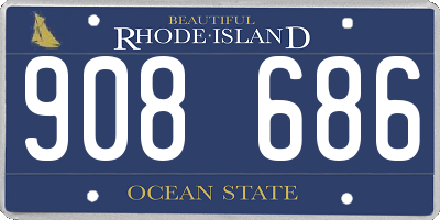 RI license plate 908686