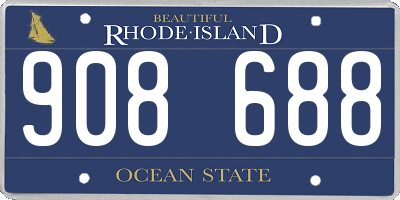 RI license plate 908688