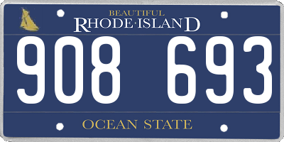 RI license plate 908693