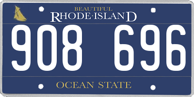 RI license plate 908696