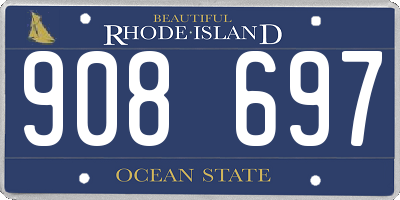RI license plate 908697
