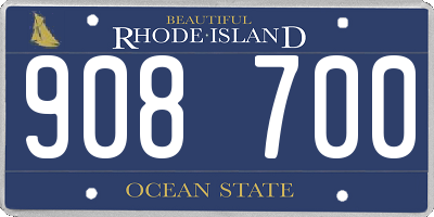 RI license plate 908700