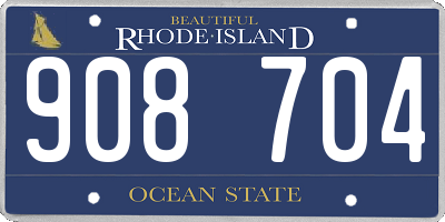 RI license plate 908704