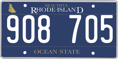RI license plate 908705