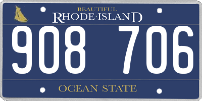 RI license plate 908706