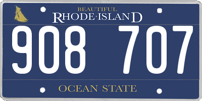 RI license plate 908707