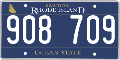 RI license plate 908709