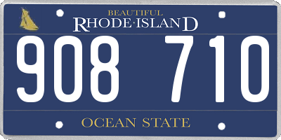 RI license plate 908710