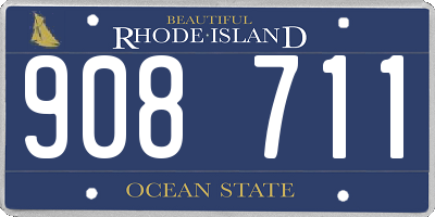 RI license plate 908711