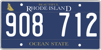 RI license plate 908712