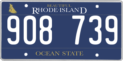 RI license plate 908739