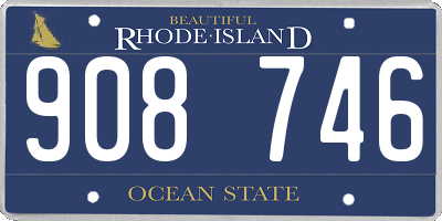 RI license plate 908746