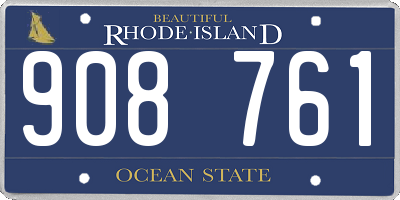 RI license plate 908761