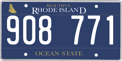 RI license plate 908771