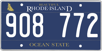 RI license plate 908772