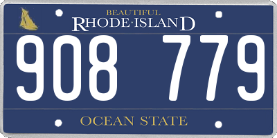 RI license plate 908779