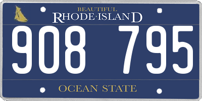 RI license plate 908795