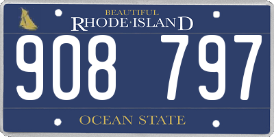RI license plate 908797
