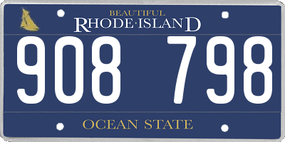RI license plate 908798