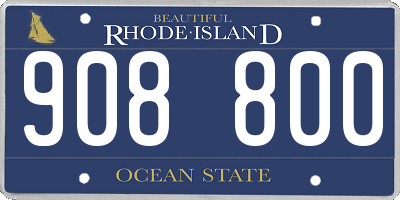RI license plate 908800