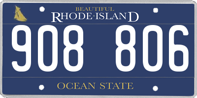 RI license plate 908806