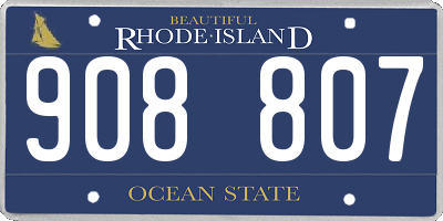 RI license plate 908807