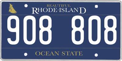 RI license plate 908808