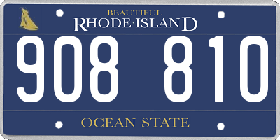 RI license plate 908810