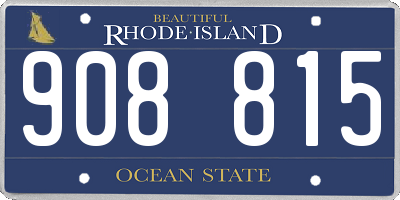 RI license plate 908815