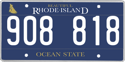 RI license plate 908818