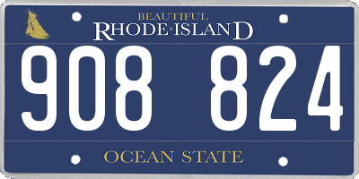 RI license plate 908824