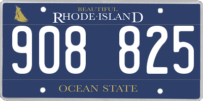RI license plate 908825