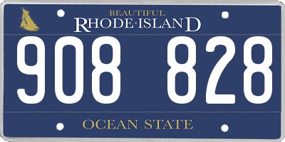 RI license plate 908828